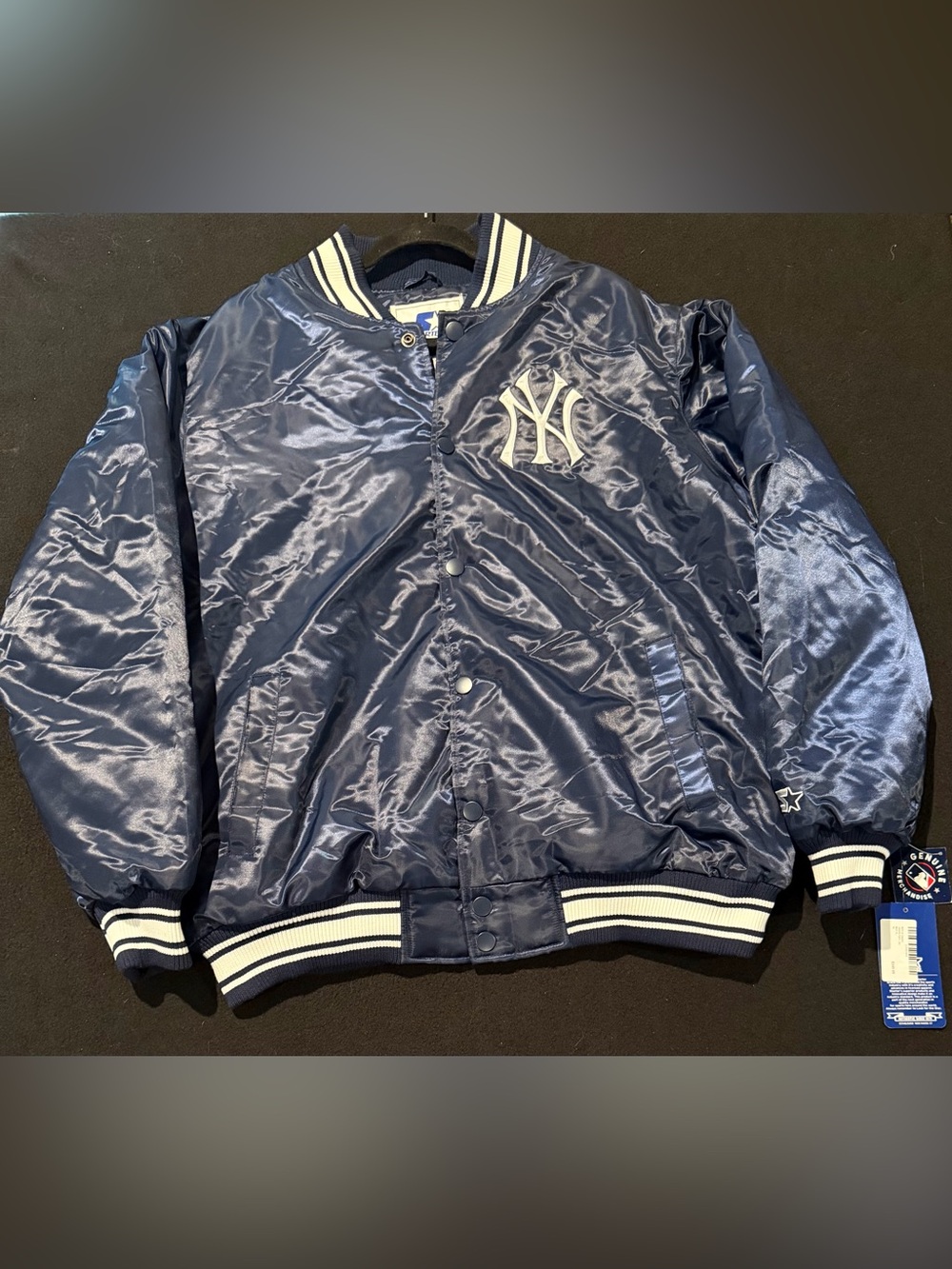 New York Yankees Starter Satin Bomber Jacket Mens XL NWT